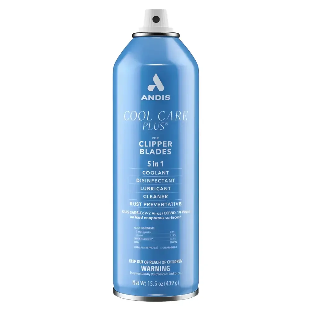 Andis Cool Care Plus Spray Fast Acting Multi Surface Disinfectant And Lubricant For Grooming Tools For Professionals
