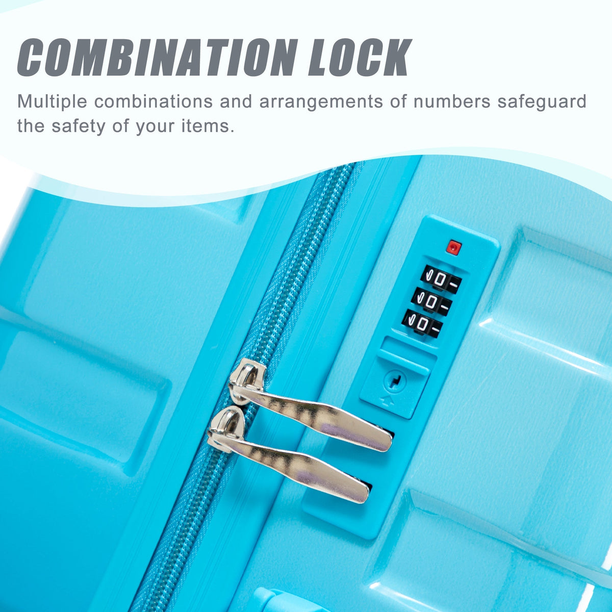 3-Piece PC Spinner Wheel Luggage Set with Gradient Color