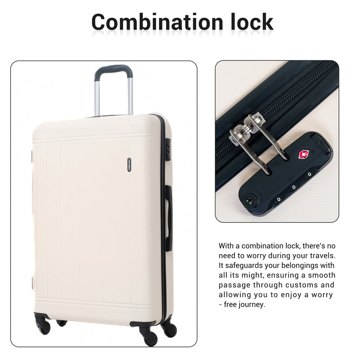 9-Piece White Luggage Set by GigaTech