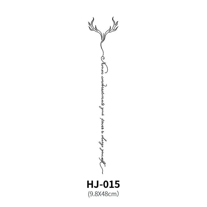 Botanical Spine Tattoo Decal