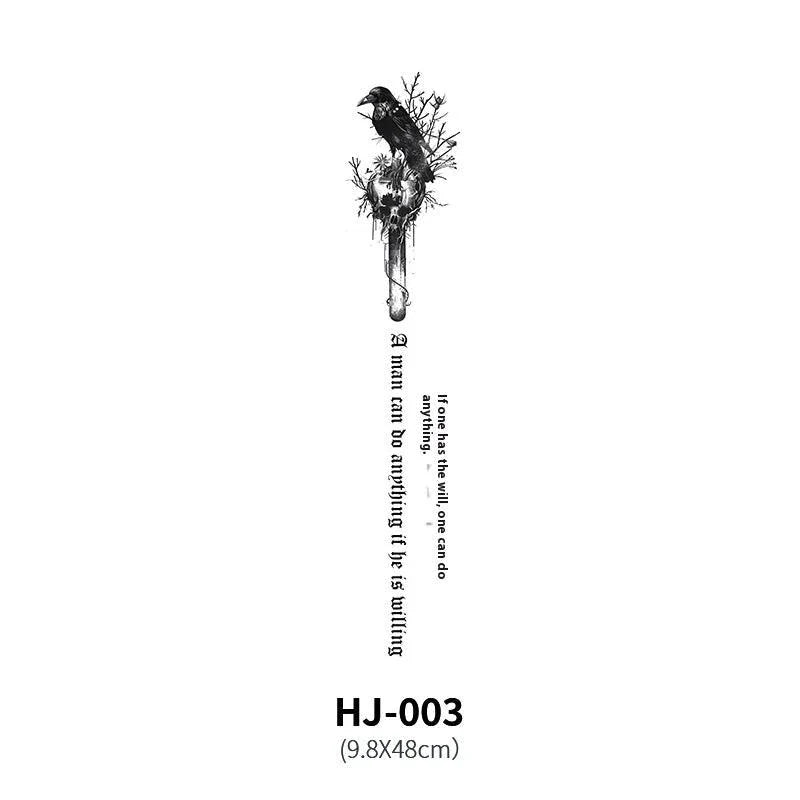 Botanical Spine Tattoo Decal