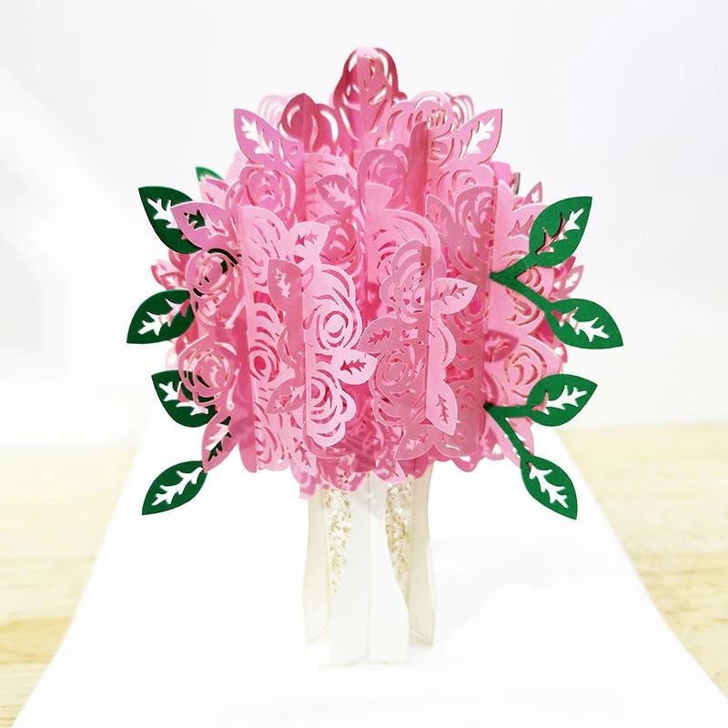3D Engagement Cards Lovers Wedding Invitation Greeting Cards Laser Cut Valentine's Day Gift Anniversary Card Wholesale