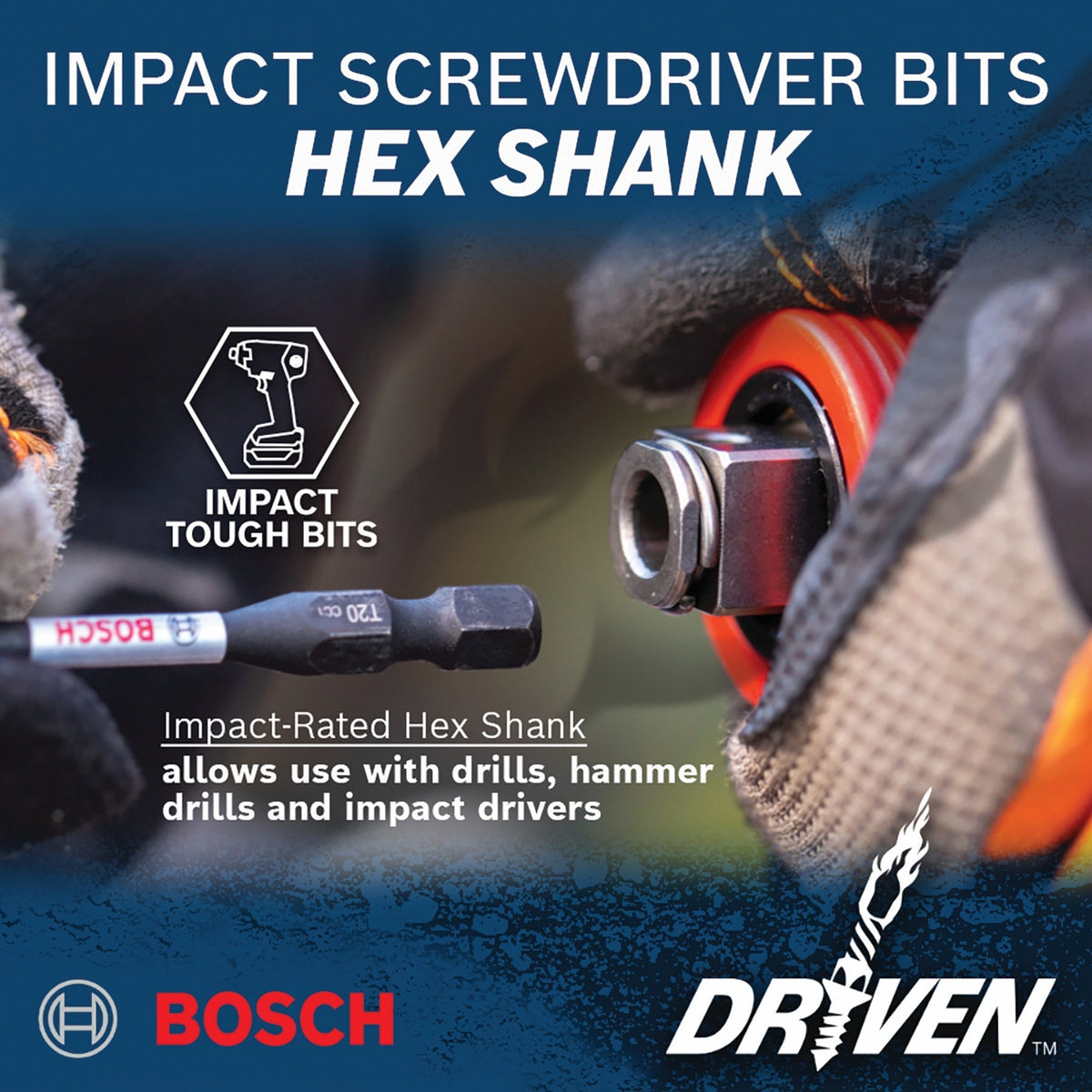 BOSCH ITDPH2R102 2 pc. Driven 1 In. Impact Phillips® #2R (reduced) Insert Bits