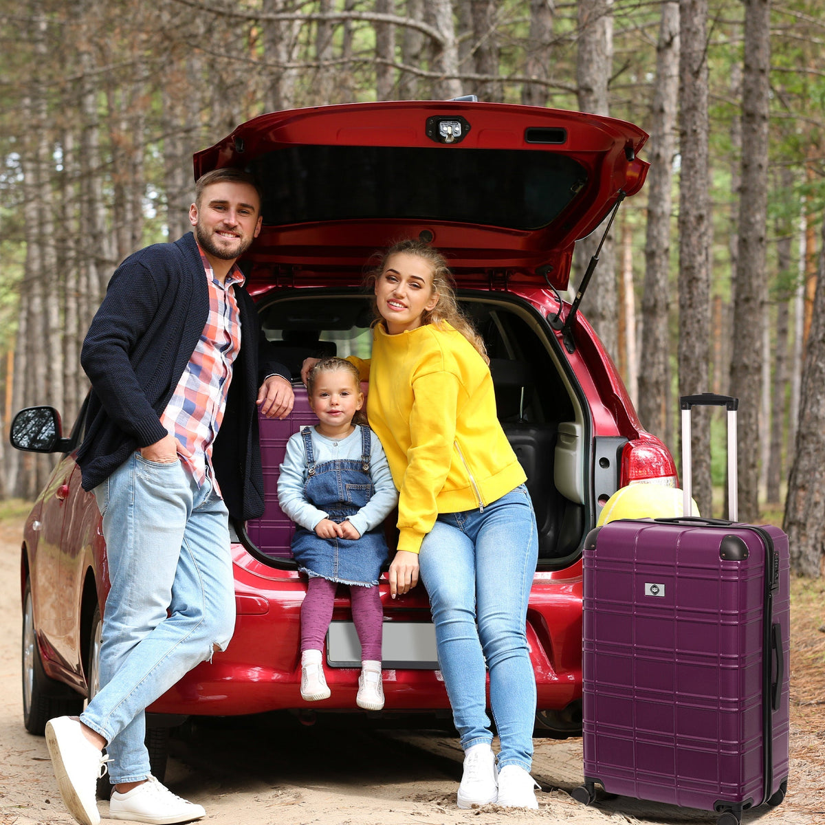 Luggage Sets ABS+PC Hardshell 4pcs Spinner Wheels with TSA Lock