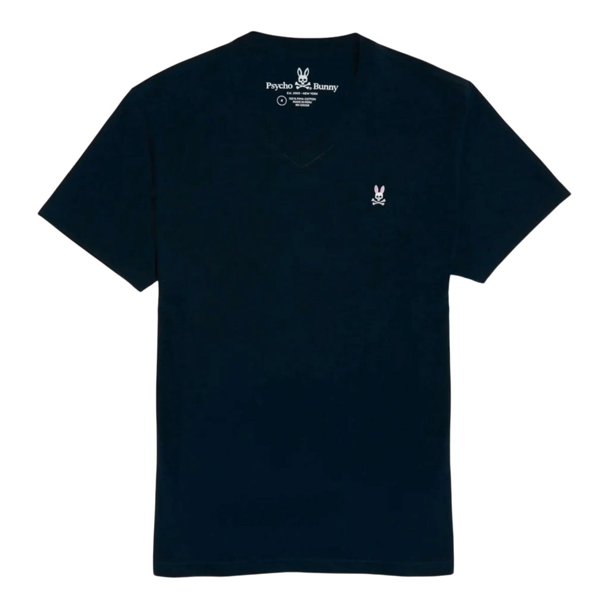Psycho Bunny Classic V-Neck Men Big and Tall T-Shirt Navy