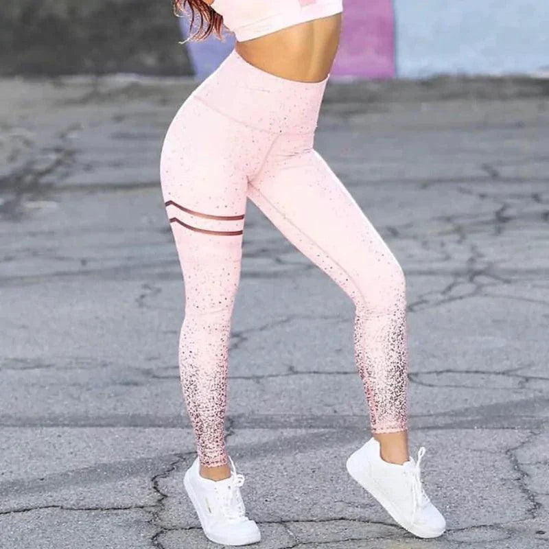 Chic Gold Print Leggings