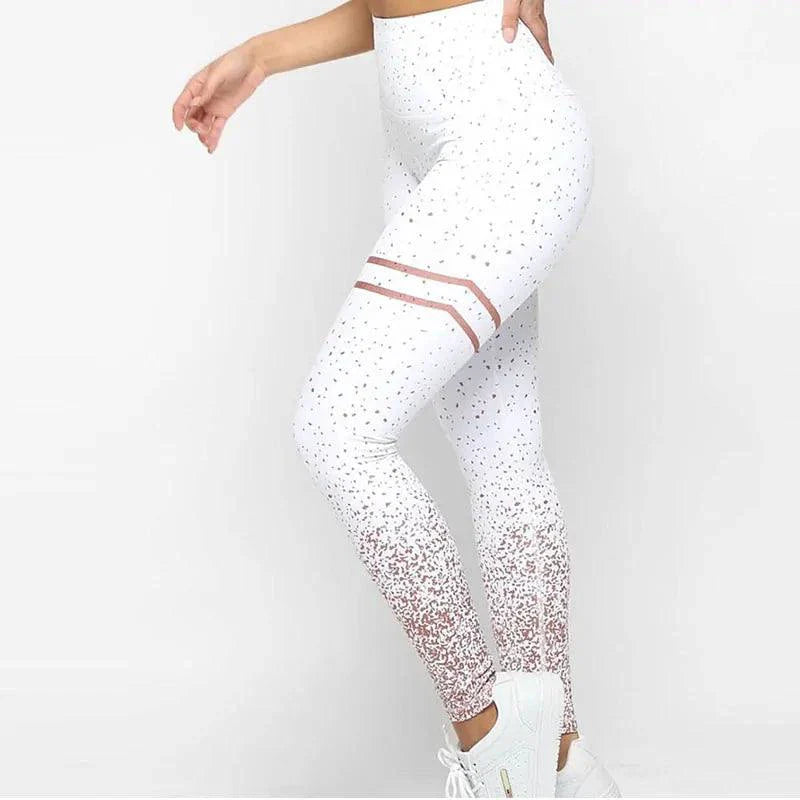 Chic Gold Print Leggings