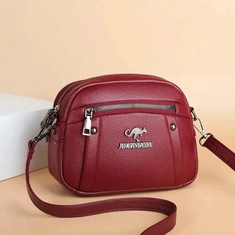 Chic Leather Circle Purse