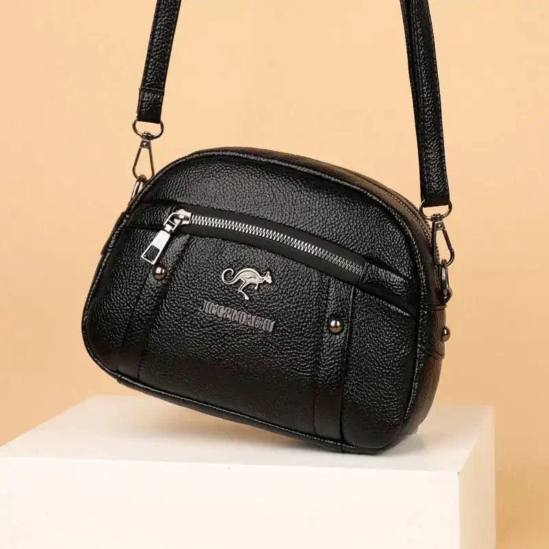 Chic Leather Circle Purse