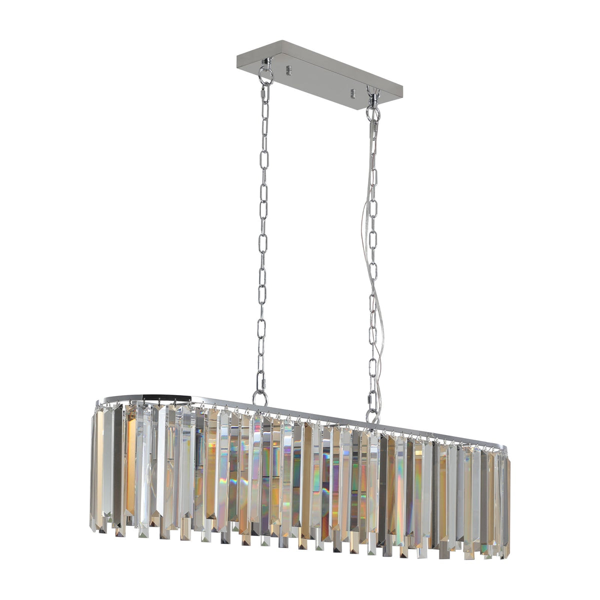 Modern Oval Crystal Ceiling Chandelier