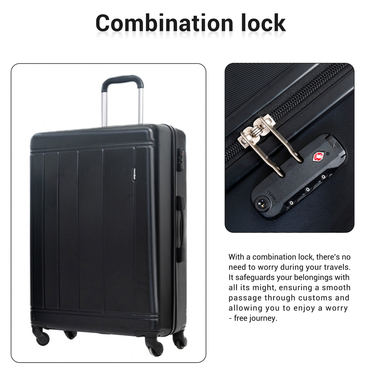 9-Piece Black Luggage Set by GigaTech with TSA Lock