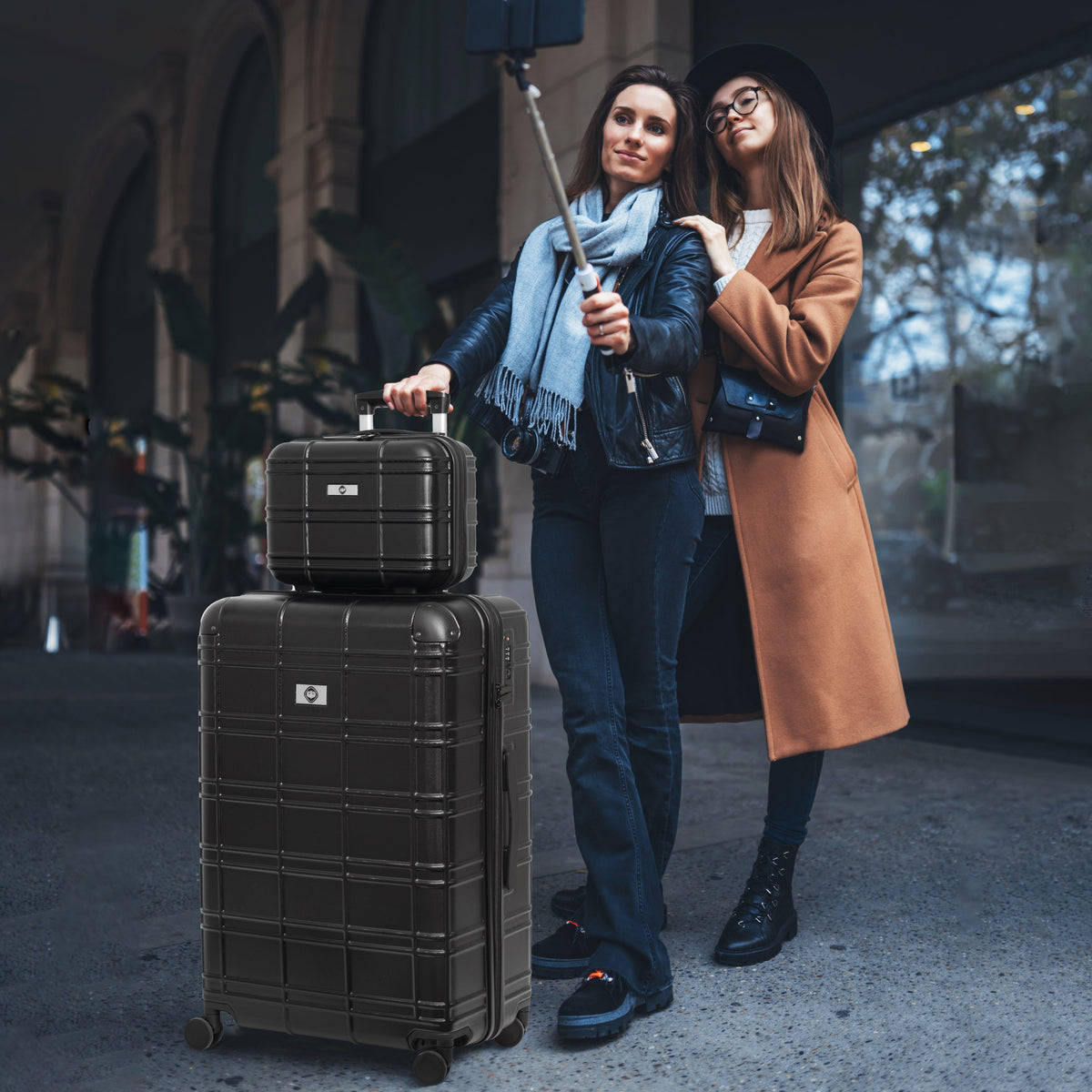 Luggage Sets ABS+PC Hardshell 4pcs Lightweight Durable Suitcases