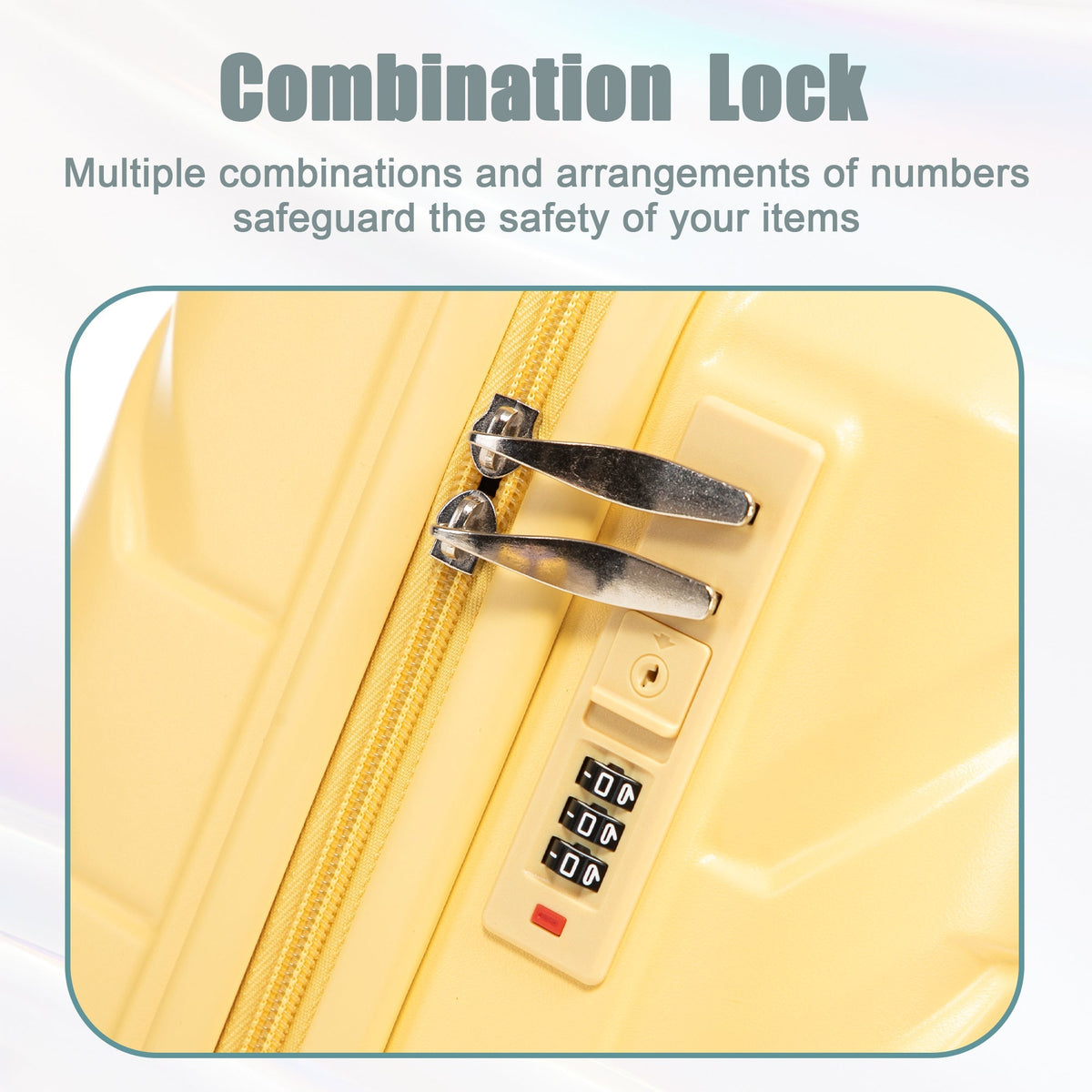14'/20' 2-Piece ABS Spinner Wheel Luggage Set with Combination Lock