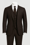 3 Piece TR Suit -  Chocolate brown
