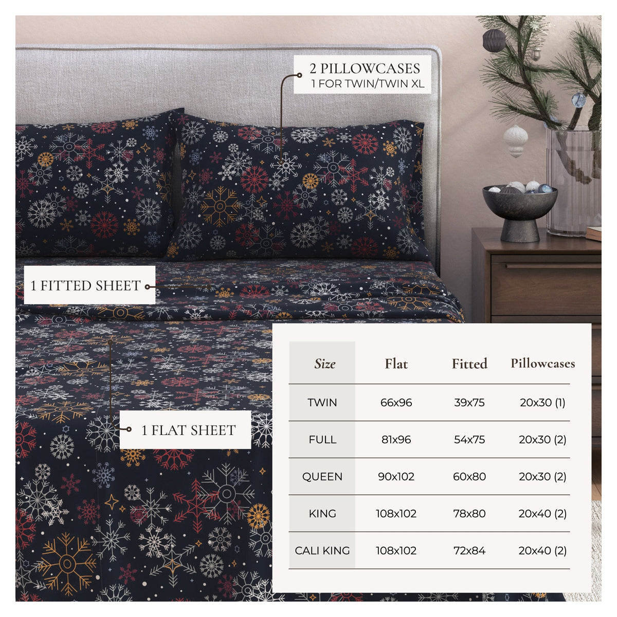 4-Piece Turkish Cotton Flannel Sheet - Lakeview Collection