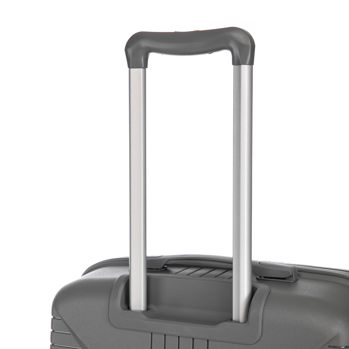 3-Piece PP Spinner Wheel Luggage Set 20'/24'/28' Silver Grey