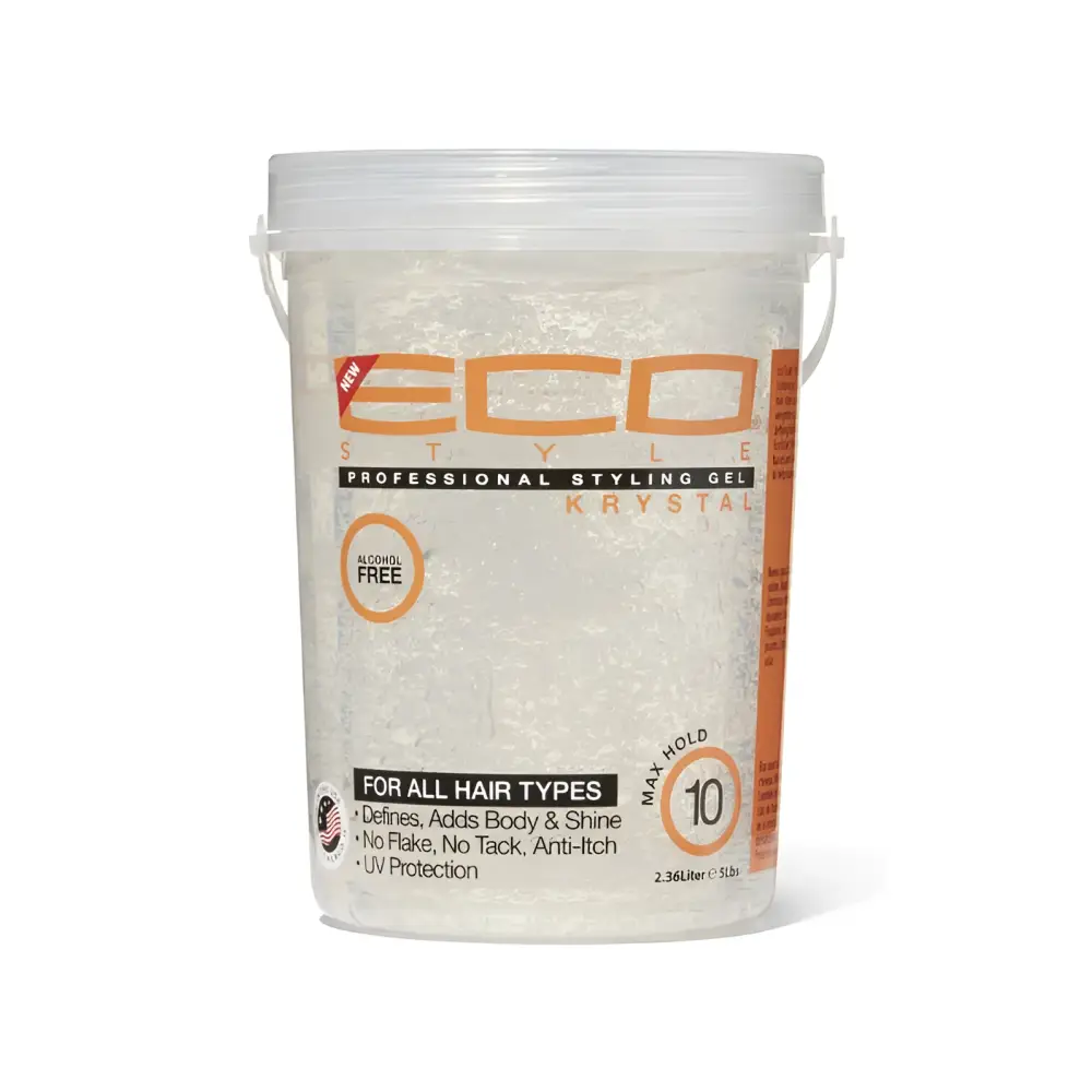 Eco Style Professional Krystal Clear Styling Gel For All Hair Types With Salon Grade Hold And Crystal Shine