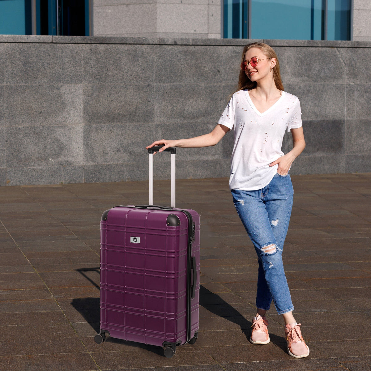 Luggage Sets ABS+PC Hardshell 4pcs Spinner Wheels with TSA Lock