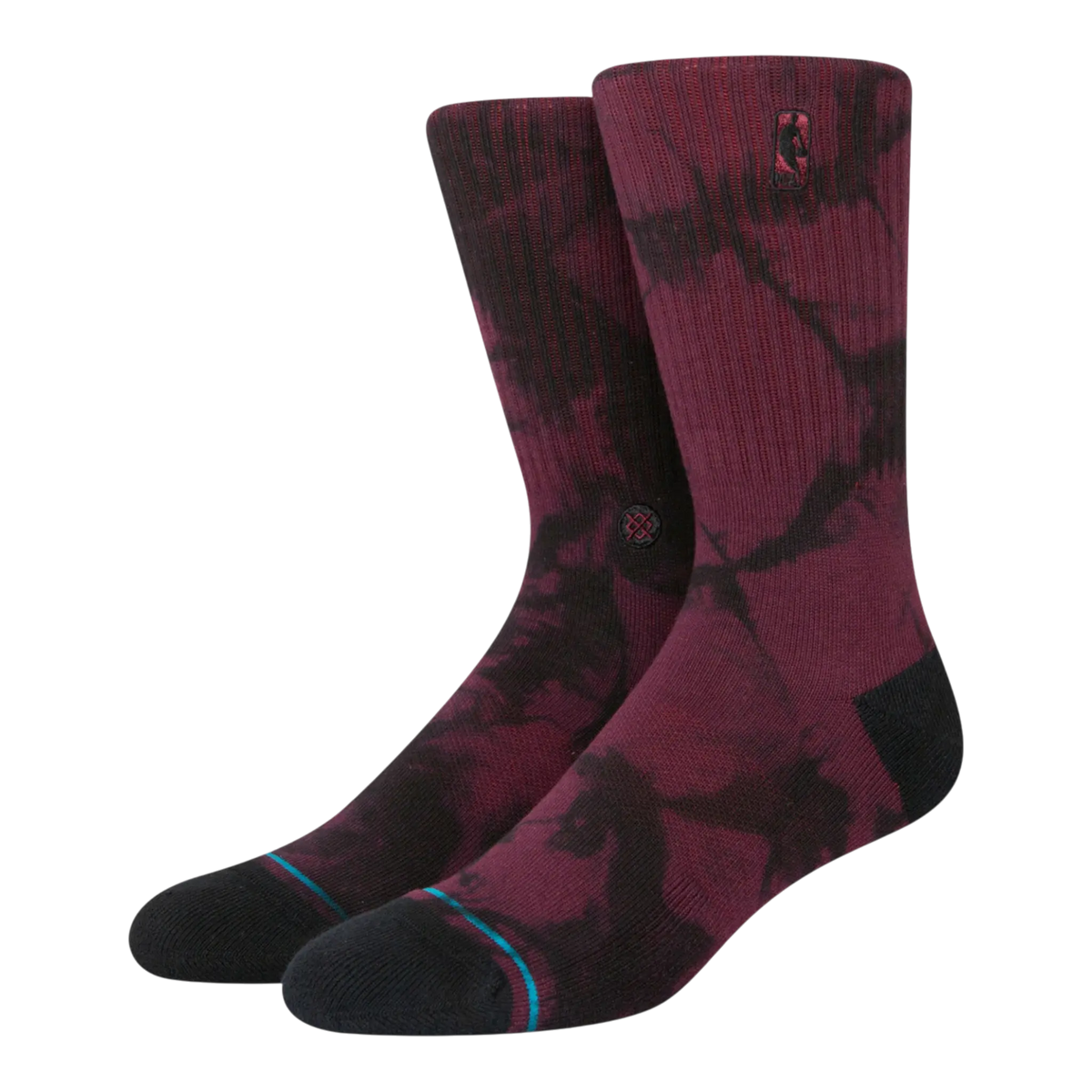 Stance x NBA Logoman Dye Men Crew Socks Maroon