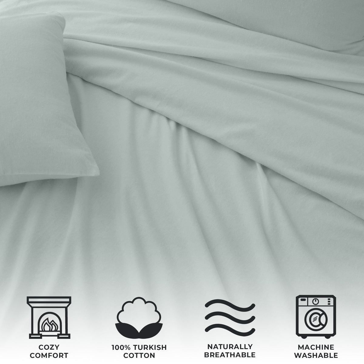 4-Piece Turkish Cotton Flannel Sheet - Raye Collection