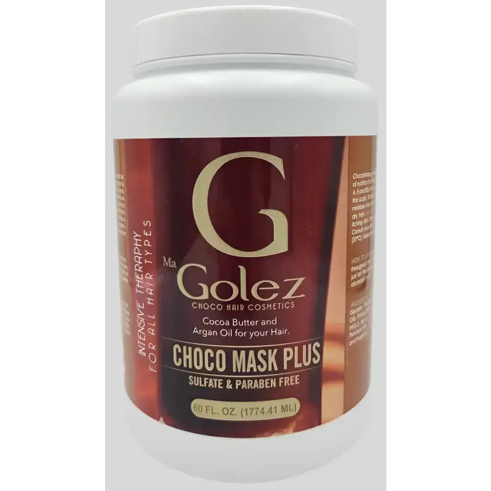 Golez Cosmetics Choco Mask Plus Hair Treatment With Protein Cocoa Butter Argan Oil For All Hair Types