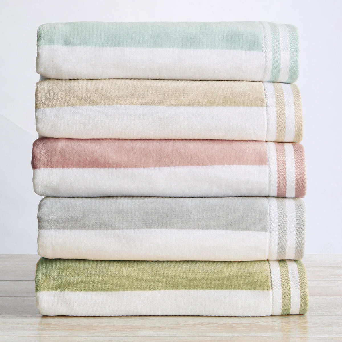 4 Pack Striped Cabana Beach Towel - Edgartown Collection