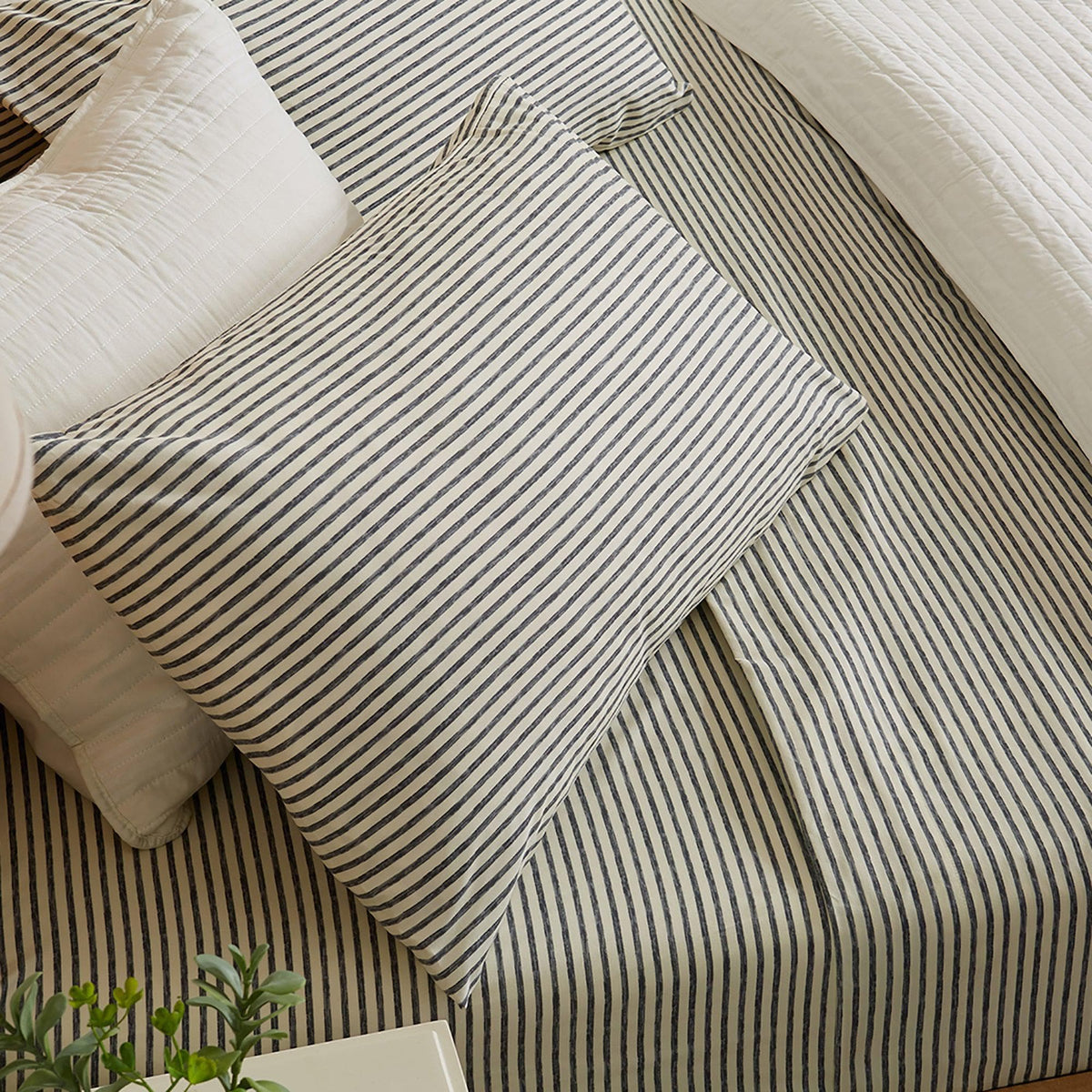 Striped Microfiber Sheet Set - Evette Collection