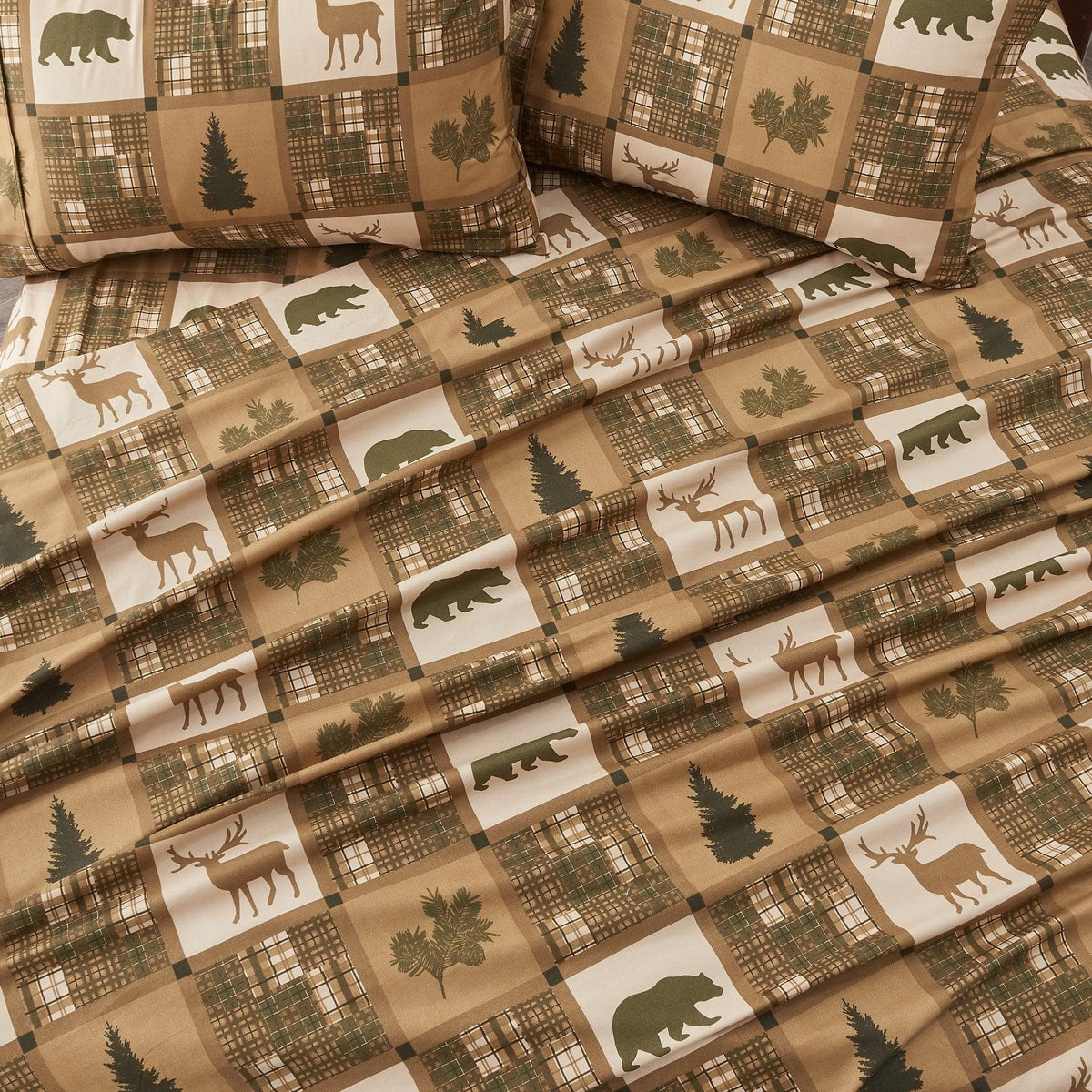 4-Piece Lodge Microfiber Sheet - Mountain Ridge Collection