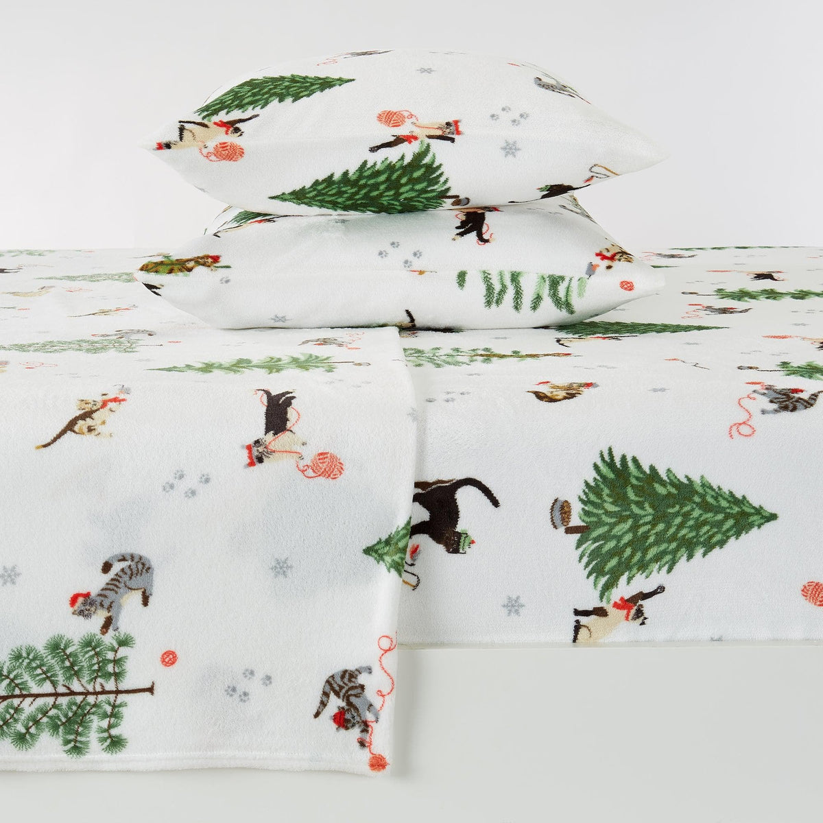4-Piece Printed Plush Sheet - Velvet Luxe Collection