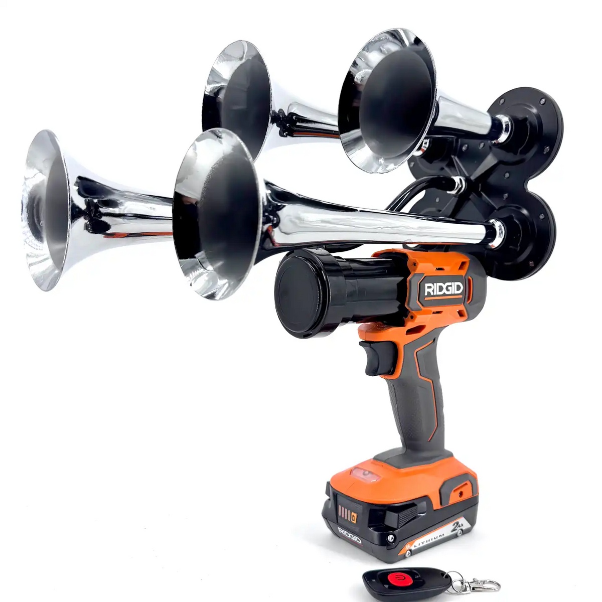 Train Horn for Ridgid Batteries - Quad