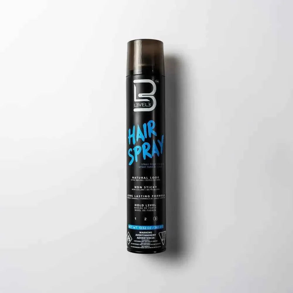 L3VEL3 Hair Spray Powerful Hold For All Hair Types With Shine Salon Grade Formula 13.52 Oz