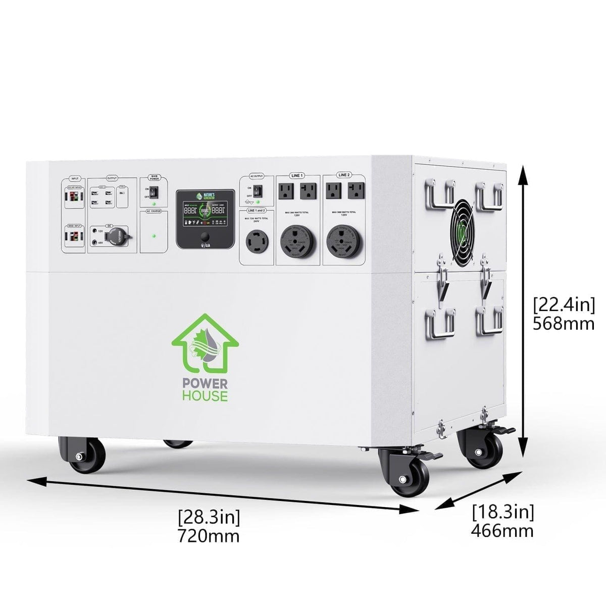 Nature’s Generator Powerhouse with Solar Panel and Transfer Switch