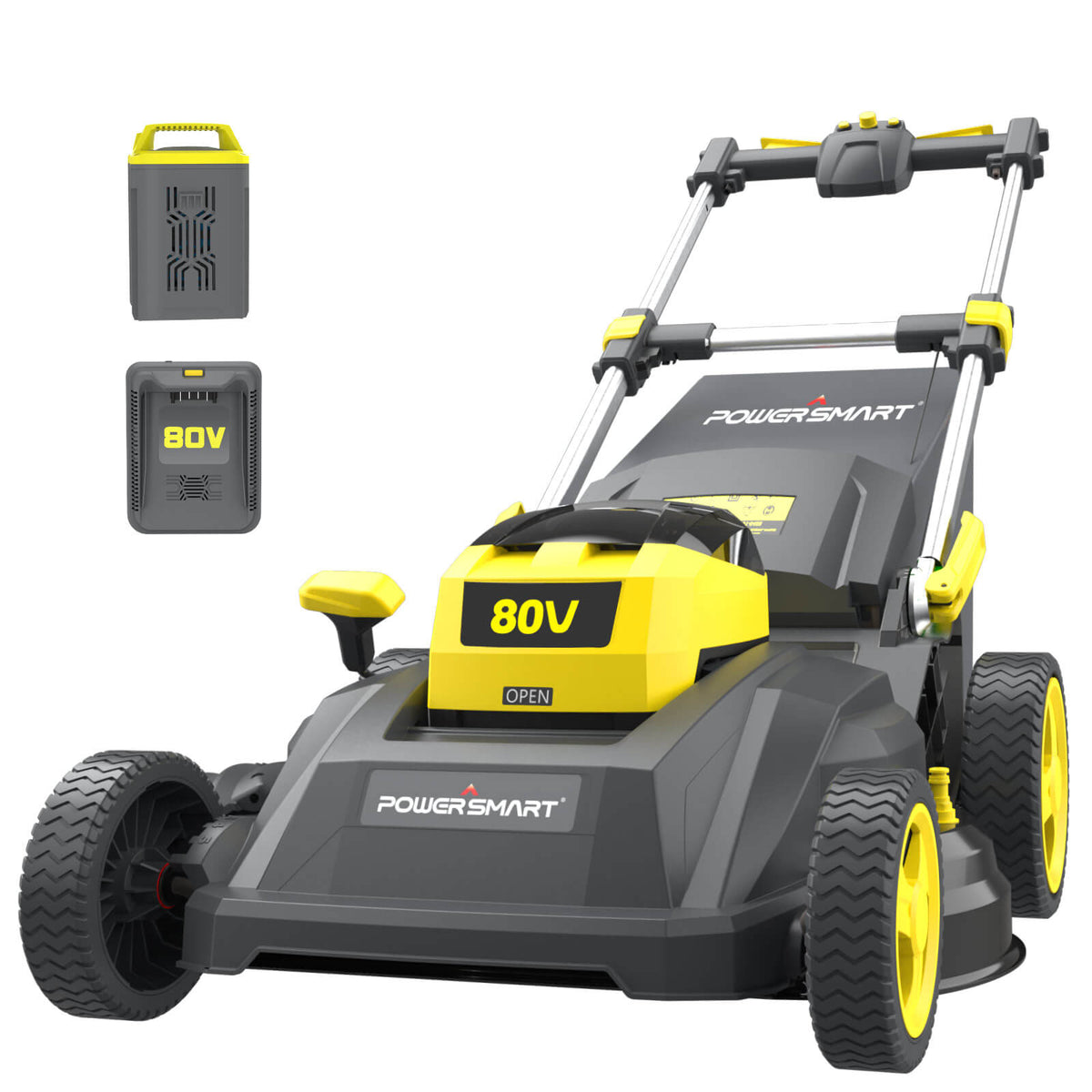 80V 26" Brushless Cordless Self-Propelled Lawn Mower w/ Battery & Charger PS76826