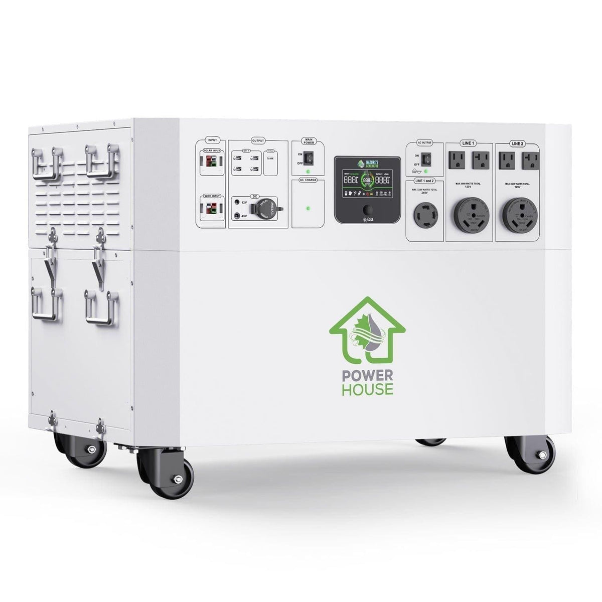 Nature’s Generator Powerhouse with Solar Panel and Transfer Switch