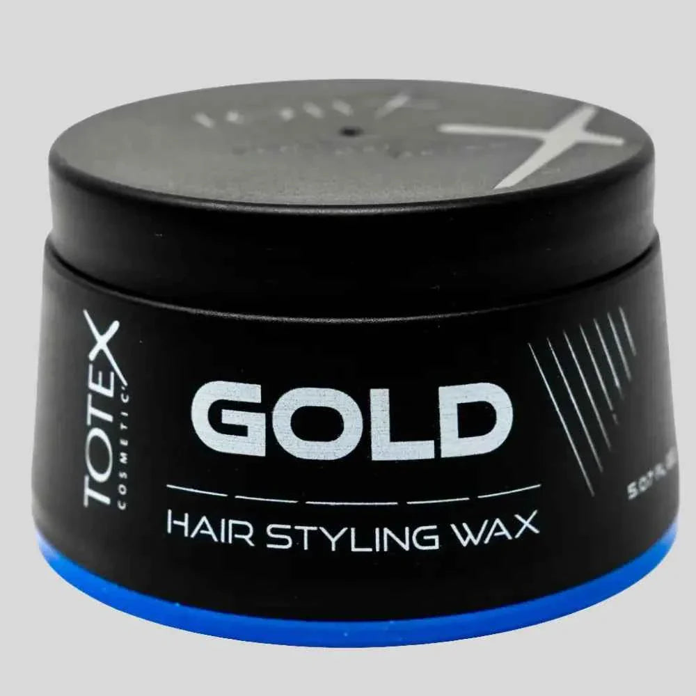 Totex Cosmetic Hair Styling Wax Gold Professional Grade Long Lasting Hold Natural Shine Modern Hairstyles