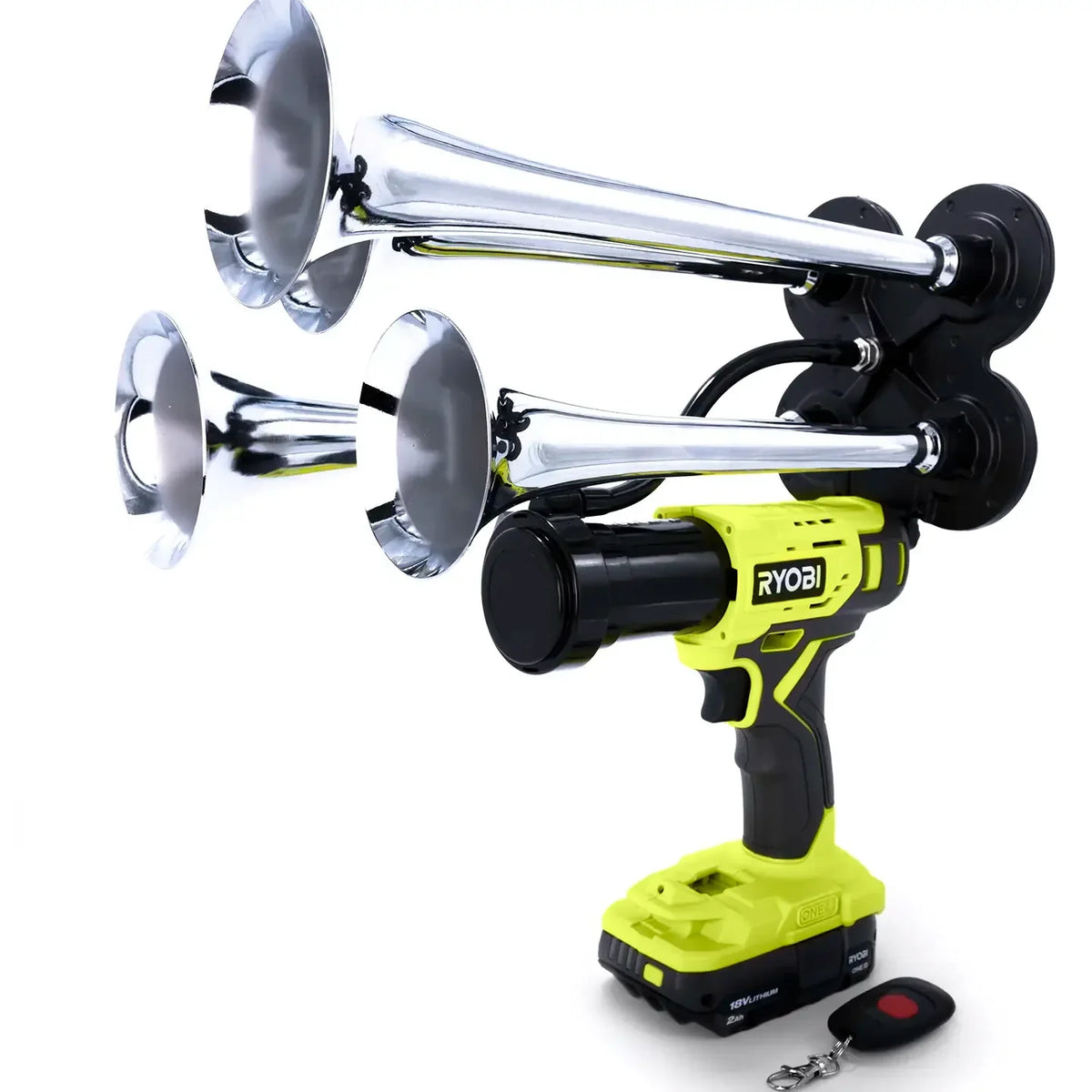 Train Horn for Ryobi Batteries — Quad Pro