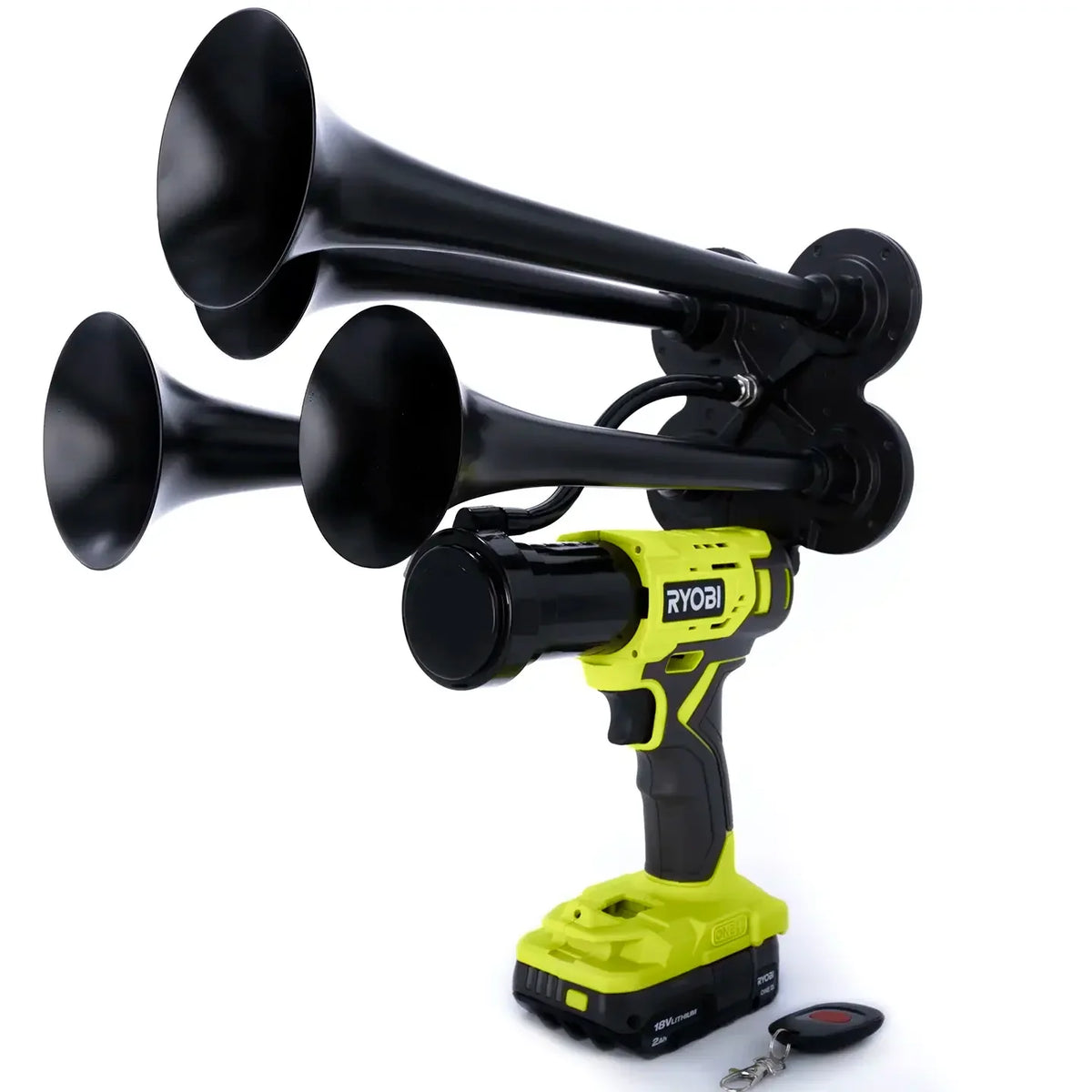Train Horn for Ryobi Batteries — Quad Pro