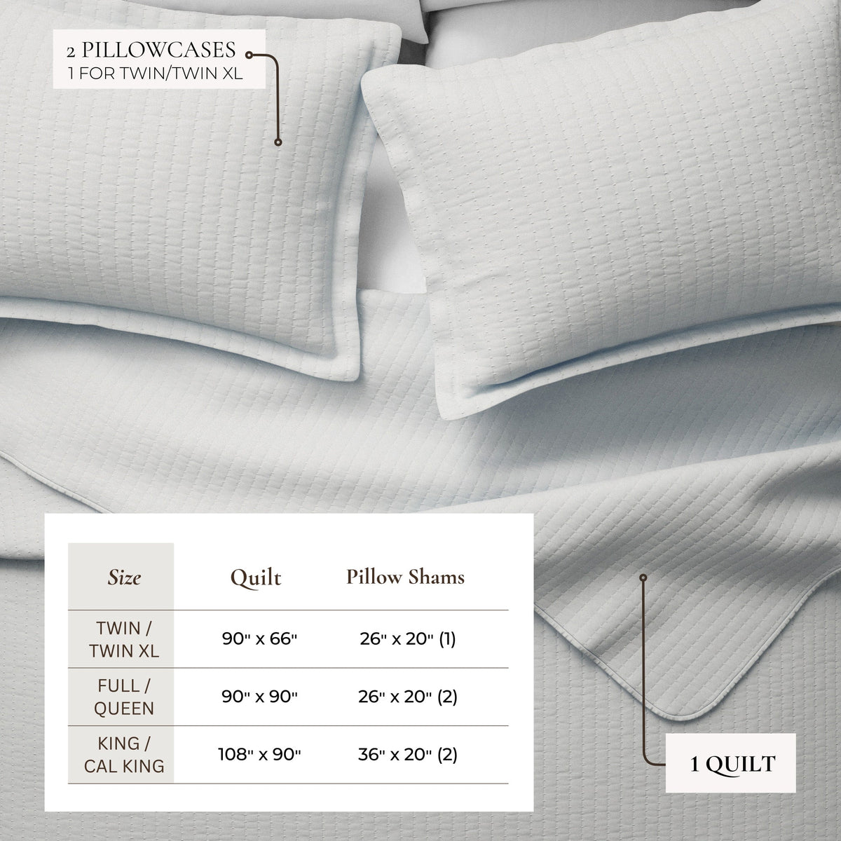 3-Piece Solid Quilt - Alicia Collection